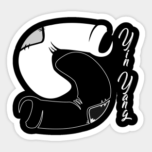 yin yang socks Sticker